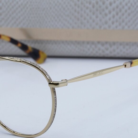 Jimmy Choo JC230 0J5G 00 Round Eyeglasses - Gold - Picture 3 of 9